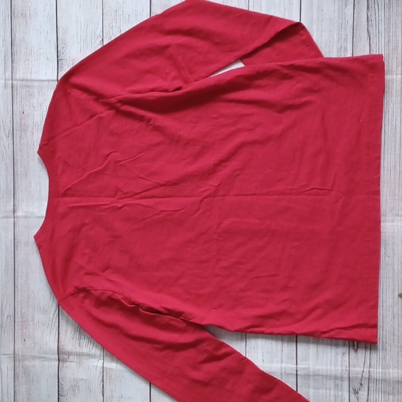 L.L Bean "Happy Camper" long sleeve. Boys size 18. Red. - Picture 4 of 4